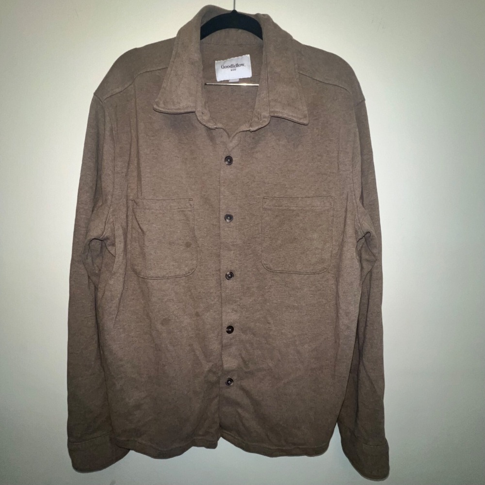Goodfellow & Co Men's Brown Button-Up Long Sleeve‎ Shirt XL